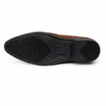 Sole tread of men’s two-tone tan formal slip-on shoe – Model 6002