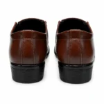Back view of men’s two-tone brown formal slip-on shoes – Model 6002 A9