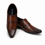 Pair of men’s two-tone brown formal slip-on shoes – Model 6002 A9