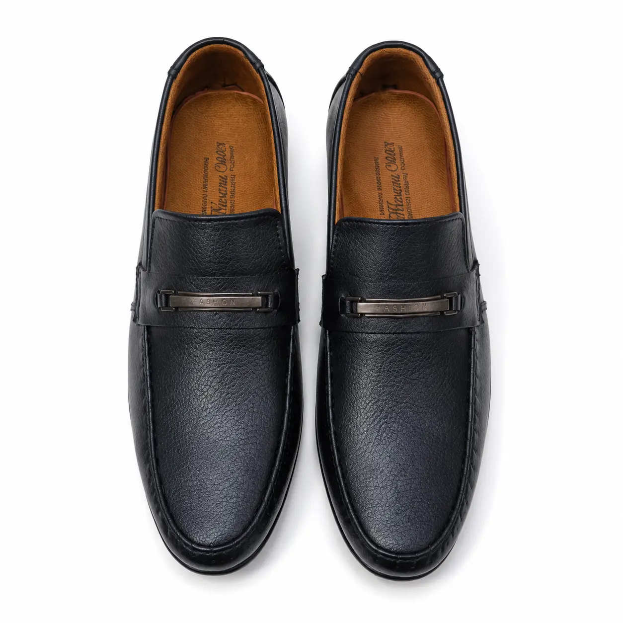 relax-way-su-3-black-slip-on-loafers-top Relax Way SU-3 black slip-on loafers, top view