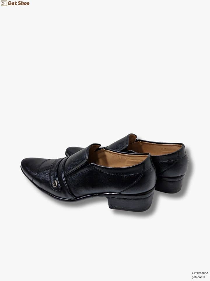 ART No. 6006 – Stronger Black Formal Slip-On Shoes for Men | Close Up View